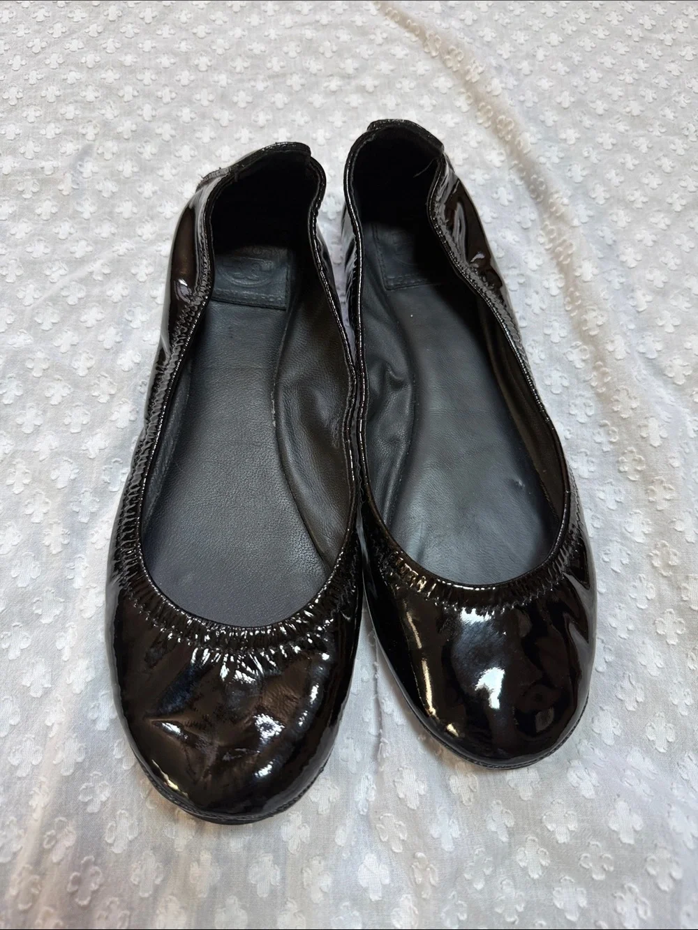 Tory Burch Eddie patent leather ballet flats size 9